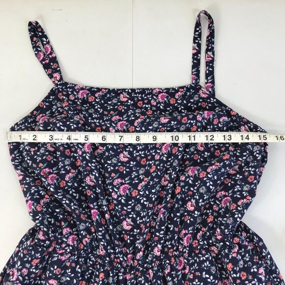 Gap Floral Square Neck Cami Jumpsuit Women's Small Cropped Pockets Rayon Summer - Picture 8 of 16